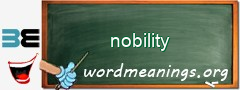 WordMeaning blackboard for nobility